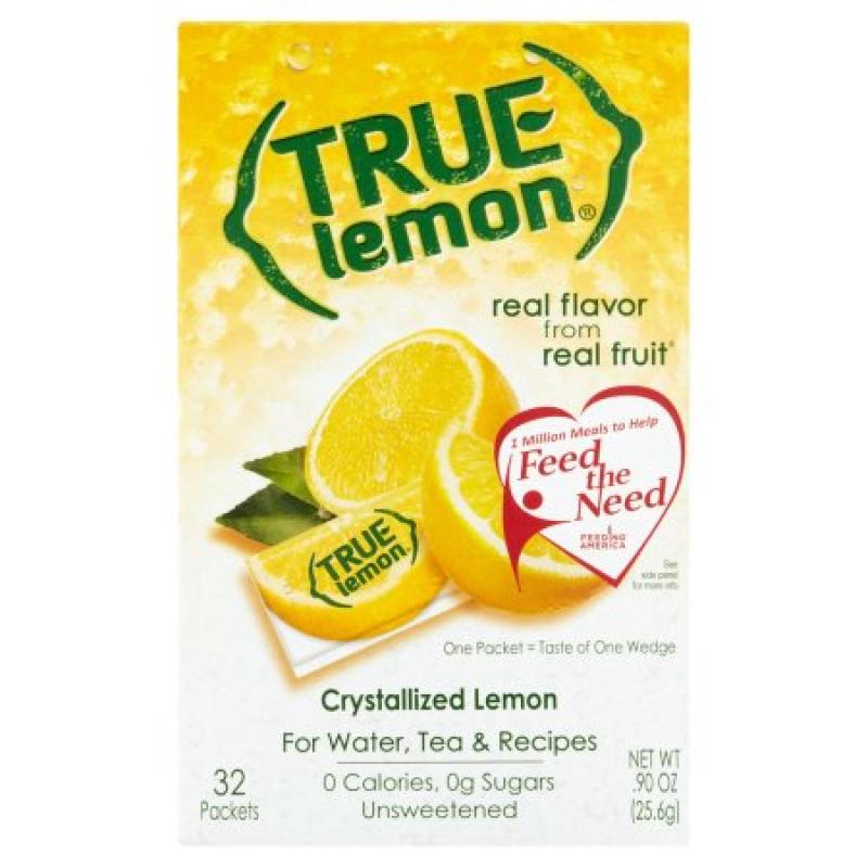 True Lemon Unsweetened Crystallized Lemon, .90 oz, 32 count