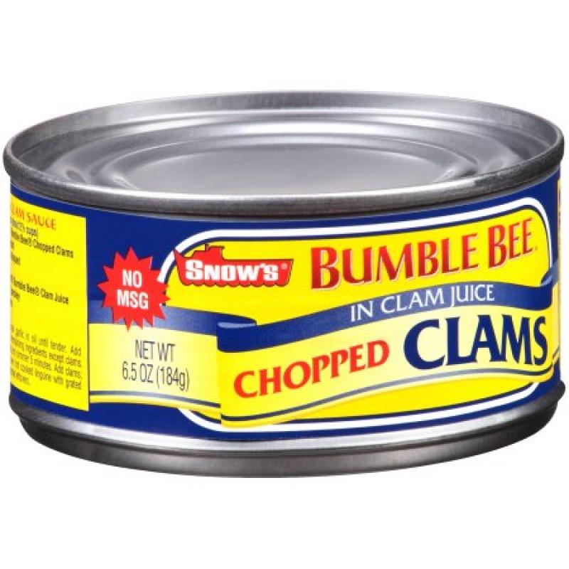 Snow&#039;s® Bumble Bee® Chopped in Clam Juice 6.5 oz. Can