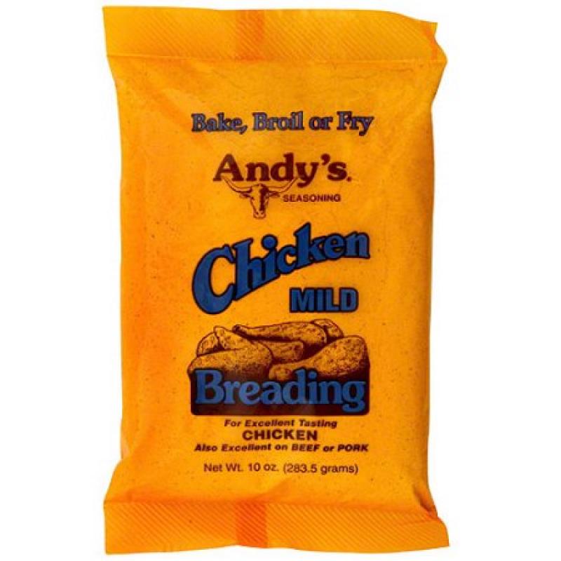 Andy&#039;s Seasoning Mild Chicken Breading, 10 oz (Pack of 6)