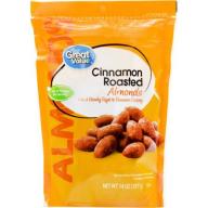 Great Value Cinnamon Roasted Almonds, 14 oz