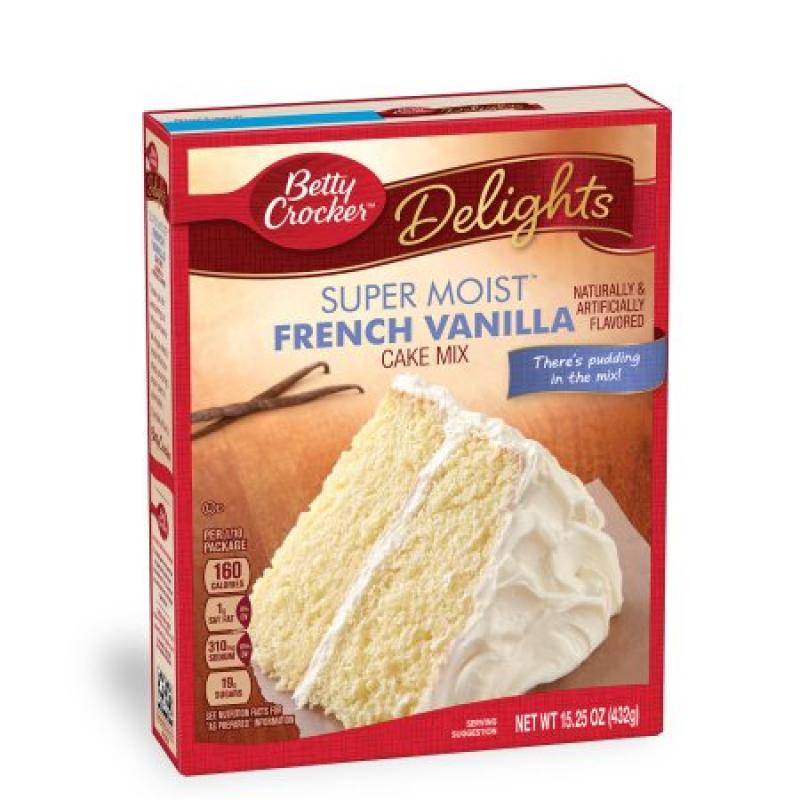 Betty Crocker Super Moist French Vanilla Cake Mix, 15.25 oz Box