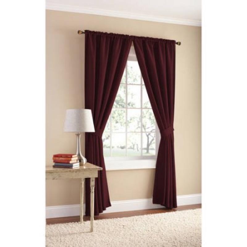 Mainstays Bennett Heavyweight Textured Window Panel Pair Available In Multiple Sizes And Colors