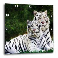 3dRose White Tigers, Wall Clock, 13 by 13-inch