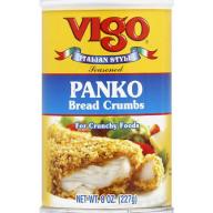 Vigo Italian Style Seasoned Panko Bread Crumbs, 8 oz, (Pack of 6)