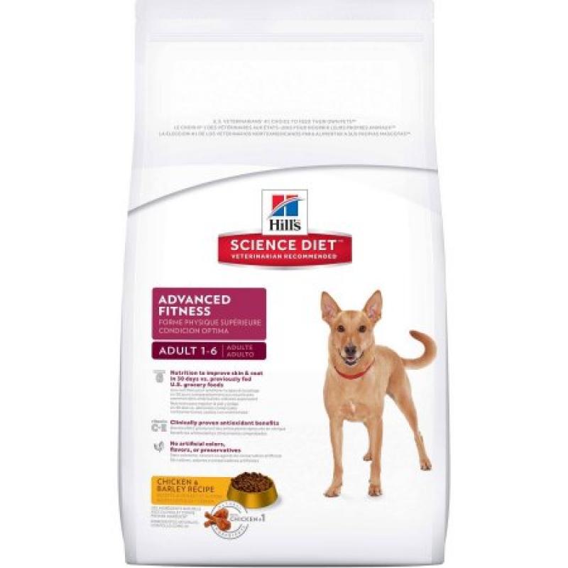 Hill&#039;s Science Diet Adult Advanced Fitness Chicken & Barley Recipe Dry Dog Food, 5 lb bag