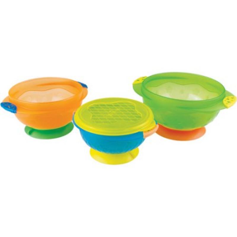 Munchkin Stay-Put Suction Bowls, 3 count