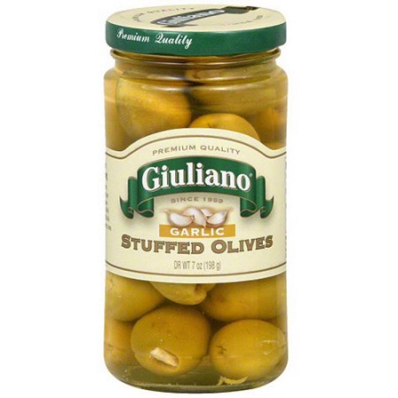 Giuliano Garlic Stuffed Olives, 7 oz (Pack of 6)