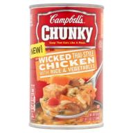 Campbell&#039;s Chunky Wicked Thai-Style Chicken with Rice & Vegetables Soup 18.6oz