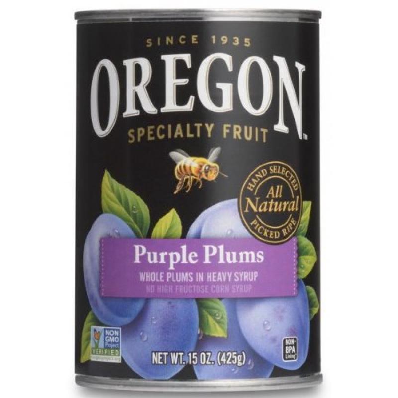 Oregon Fruit Products Whole Purple Plums In Heavy Syrup, 15 oz (Pack of 8)