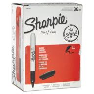 Sharpie Permanent Marker, Fine Point, Black, 36 per Pack
