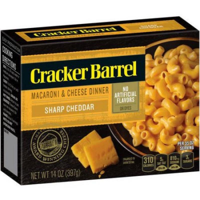 Cracker Barrel Macaroni and Cheese Dinner, Sharp Cheddar, 14oz