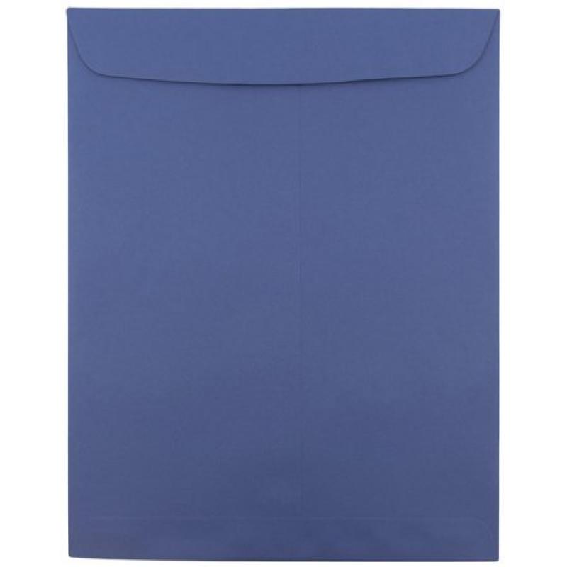 JAM Paper 10 x 13 Open End Catalog Envelopes, Presidential Blue, 100/pack