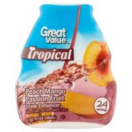 Great Value Tropical Peach Mango Passion Fruit Drink Enhancer, 1.62 fl oz