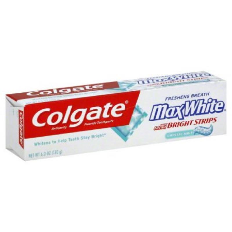 Colgate Max White Toothpaste, Crystal Mint, 6 Oz