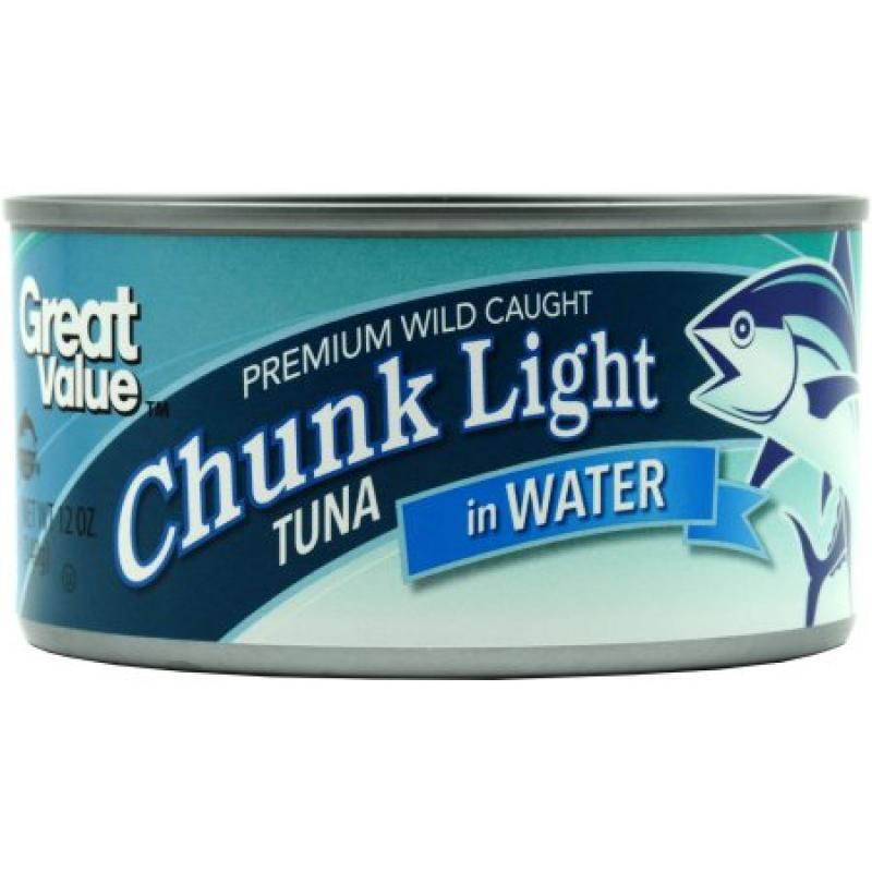 Great Value Chunk Light Tuna In Water, 12 oz