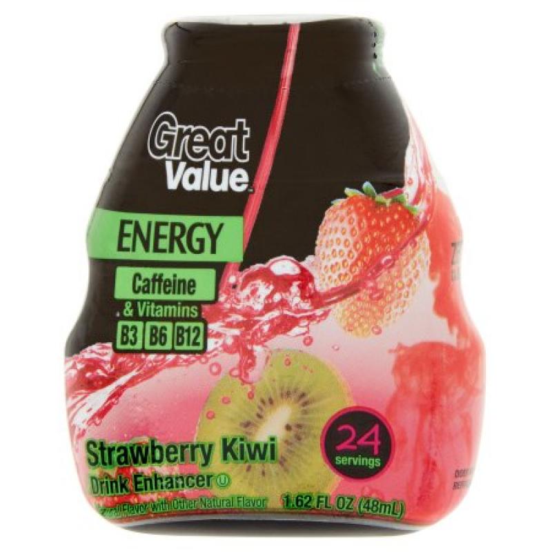 Great Value Energy Strawberry Kiwi Drink Enhancer, 1.62 fl oz