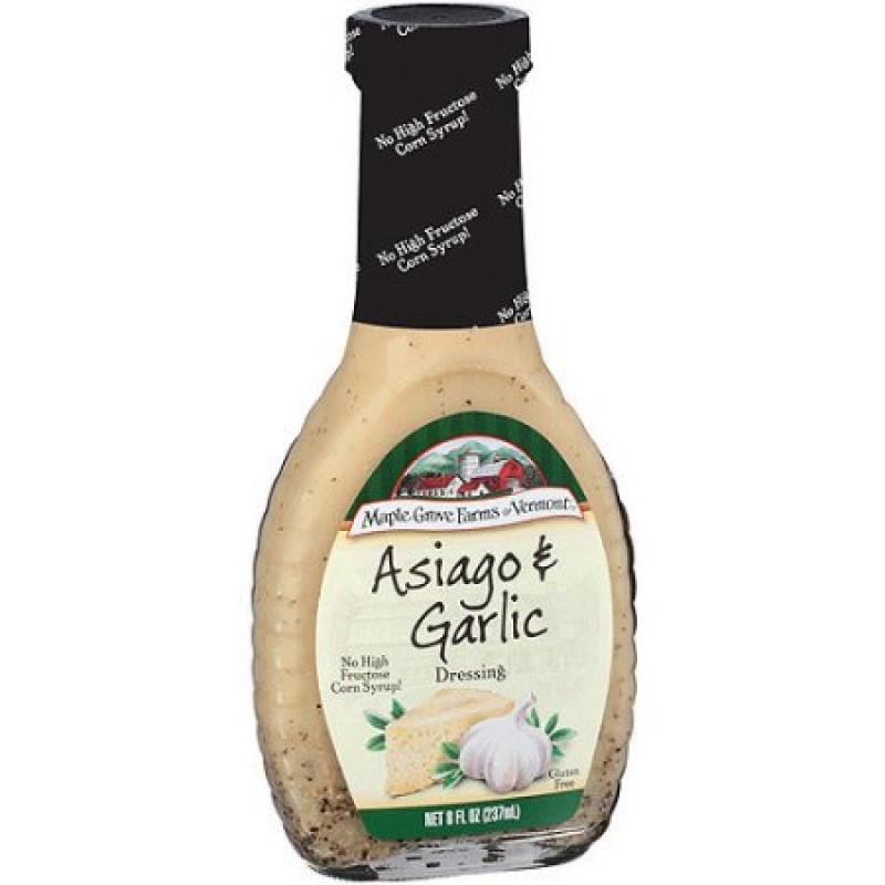 Maple Grove Farms Of Vermont Asiago & Garlic Dressing, 8 oz (Pack of 6)
