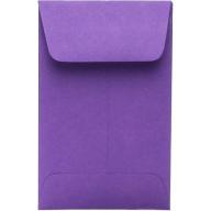 JAM Paper 2.25" x 3.5" #1 Coin Envelopes, Gravity Grape Purple, 25-Pack