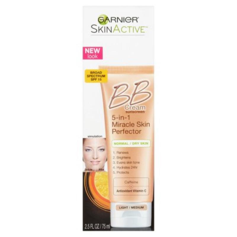Garnier BB Cream Skin Renew Light/Medium, 2.5 FL OZ