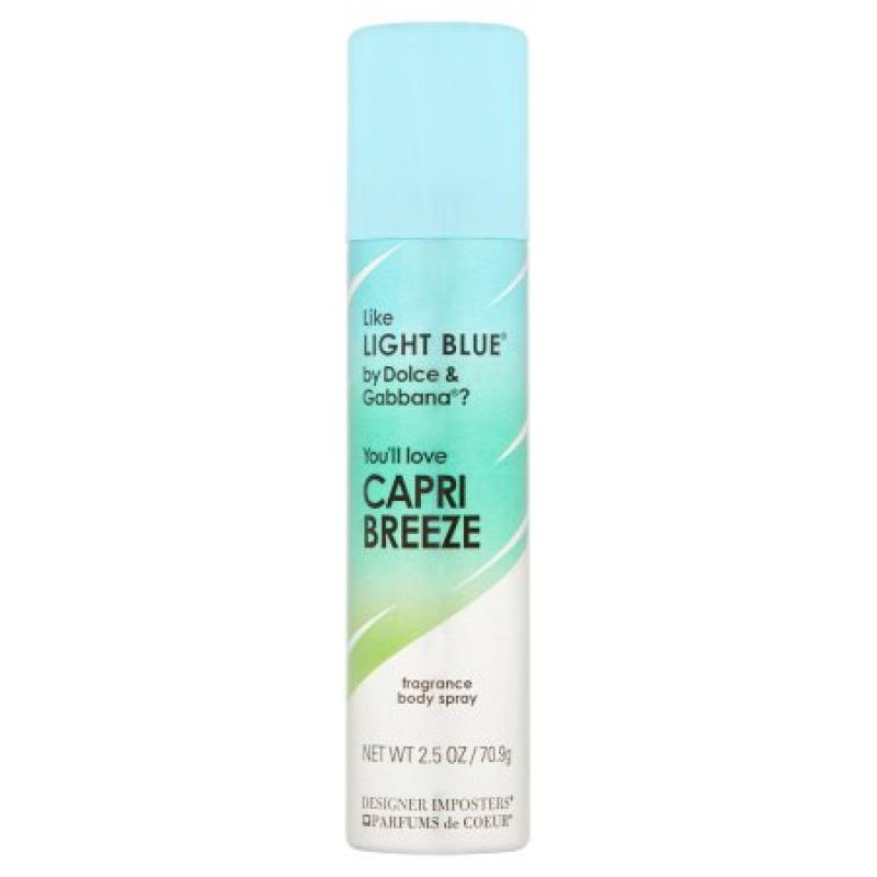 Designer Imposters Capri Breeze Fragrance Body Spray, 2.5 oz