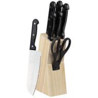 Home Basics 7-Piece Knife Set with Black Block