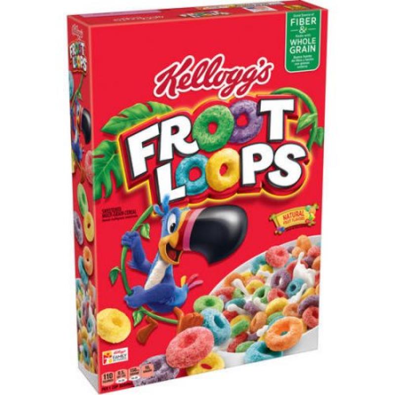 Kellogg&#039;s Froot Loops Whole Grain Cereal, 12.2 ounce