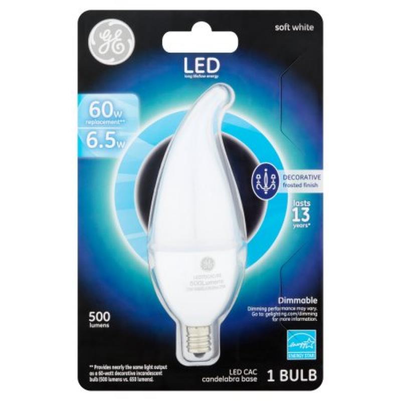 GE LED 6.5W 500 Lumens Soft White CAC Bulb