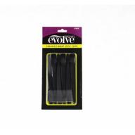 Firstline Evolve Straight Sectioning Clips, Black, 6 Ct