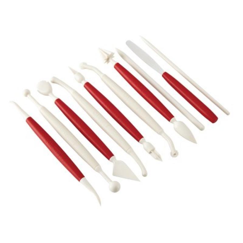 Cake Boss Decorating Tools 10-Piece Fondant and Gum Paste Decorating Tool Kit, Assorted