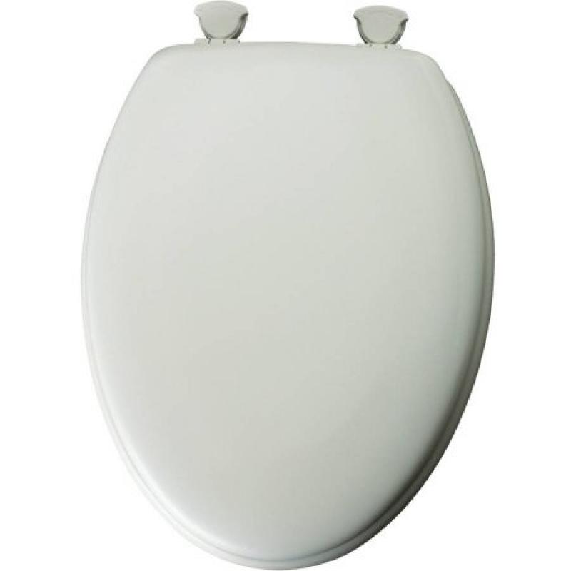 Mayfair White Elongated Traditional Wood Toilet Seat