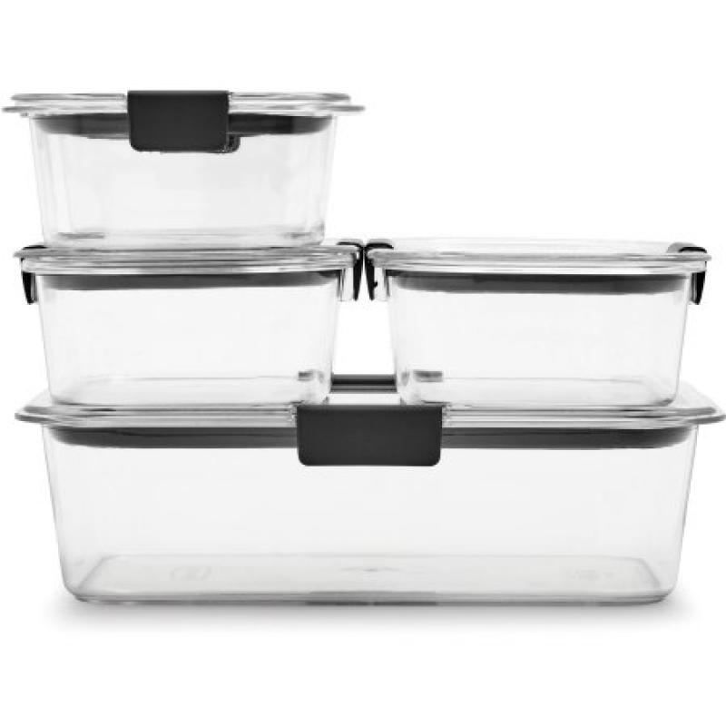 Rubbermaid Brilliance Food Storage Container, 10-Piece Set, Clear