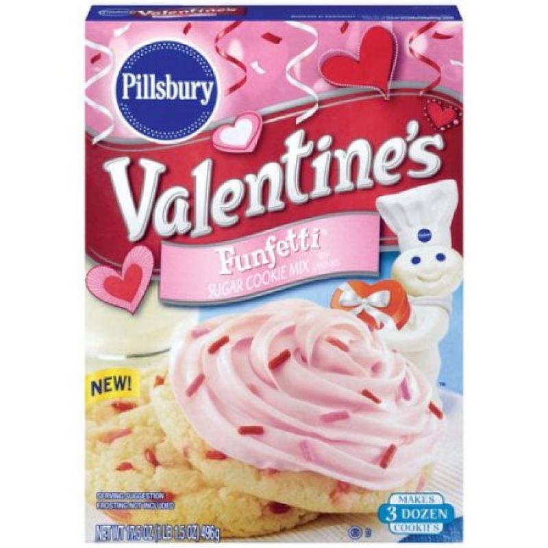 Pillsbury Valentine&#039;s Funfetti Sugar Cookie Mix, 17.5 Oz