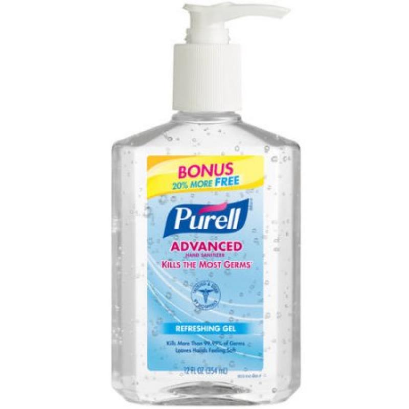 Purell Advanced Refreshing and Moisturizing Gel Hand Sanitizer - Pump, 12 fl oz