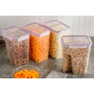 Snapware Airtight Plastic 22.8-Cup Fliptop Food Storage Container, 4-Pack