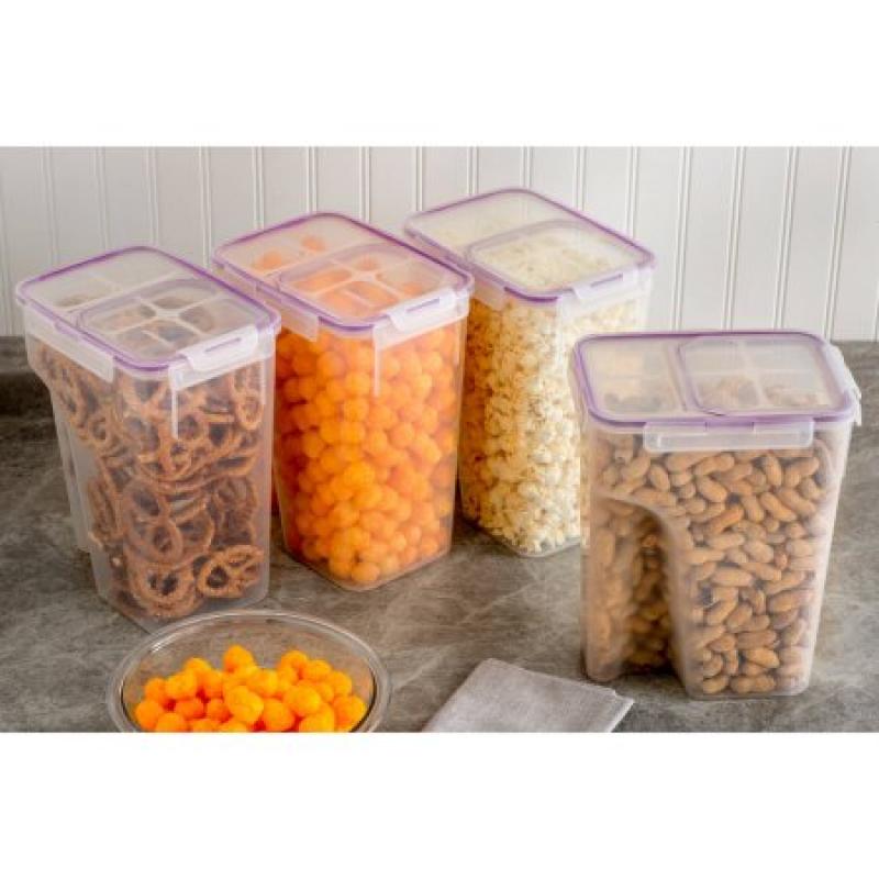 Snapware Airtight Plastic 22.8-Cup Fliptop Food Storage Container, 4-Pack