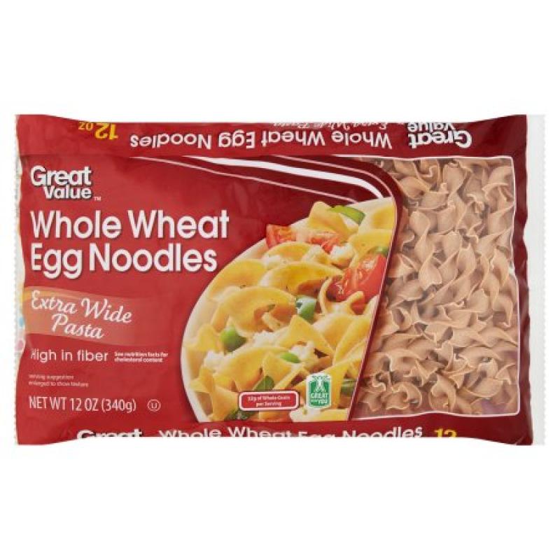 Great Value Whole Wheat Egg Noodles 12oz