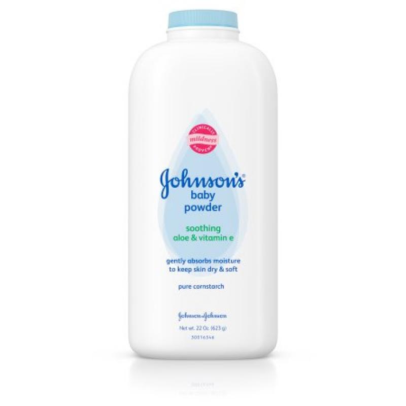 Johnson’s Baby Powder With Aloe Vera & Vitamin E, 22 Oz
