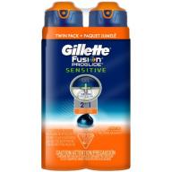Gillette�� Fusion�� ProGlide�� Sensitive 2 in 1 Active Sport Shave Gel 2-6 oz. Spout Top Cans