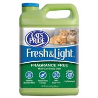 Cat&#039;s Pride Fresh & Light Premium Clumping Fragrance-Free Scoopable Cat Litter, 15 lb