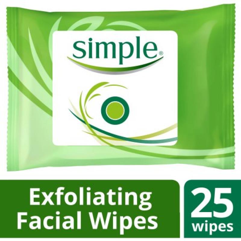 Simple Facial Wipes Exfoliating - 25 CT