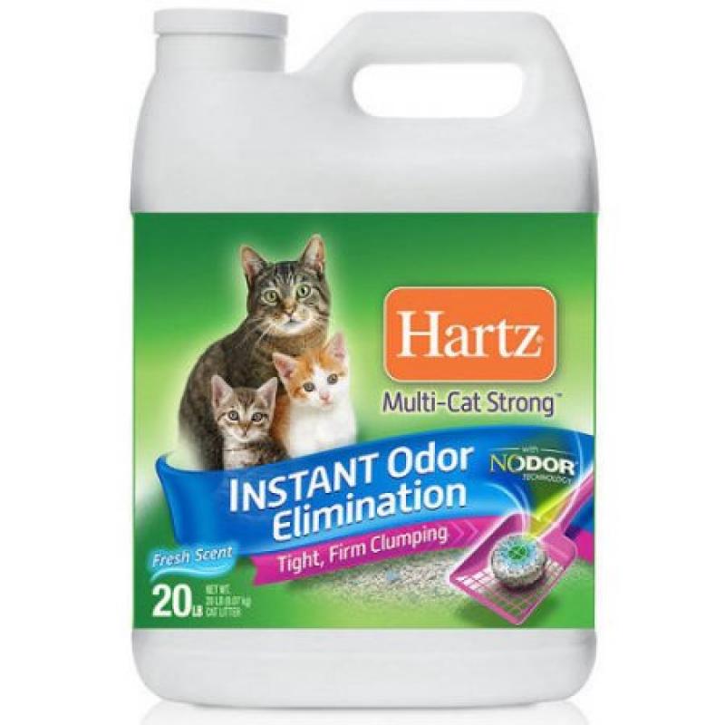 Hartz Multi-Cat Strong Fresh Scent Clumping Cat Litter, 20 lbs