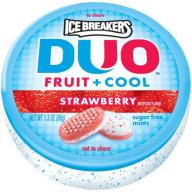 ICE BREAKERS DUO Strawberry Flavored Mints, 1.3 oz