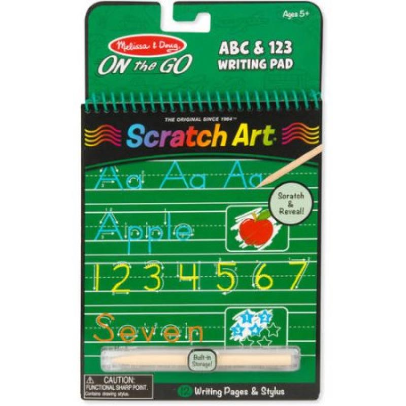 Melissa & Doug On the Go Scratch Art: ABC & 123 Writing Pad With Stylus