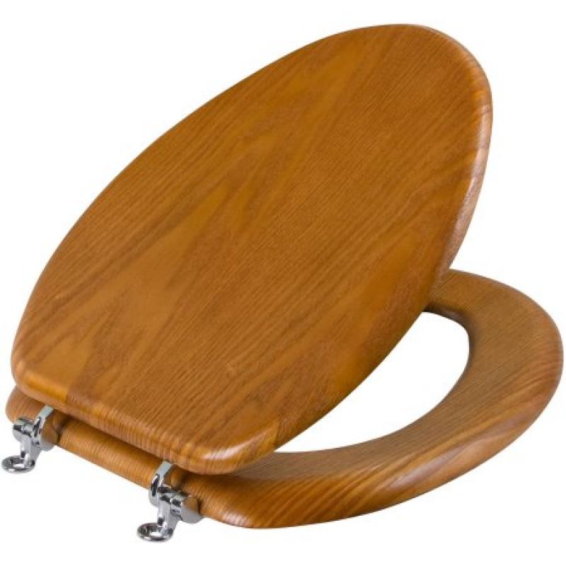 Mainstays Medium Oak Round Front Toilet Seat