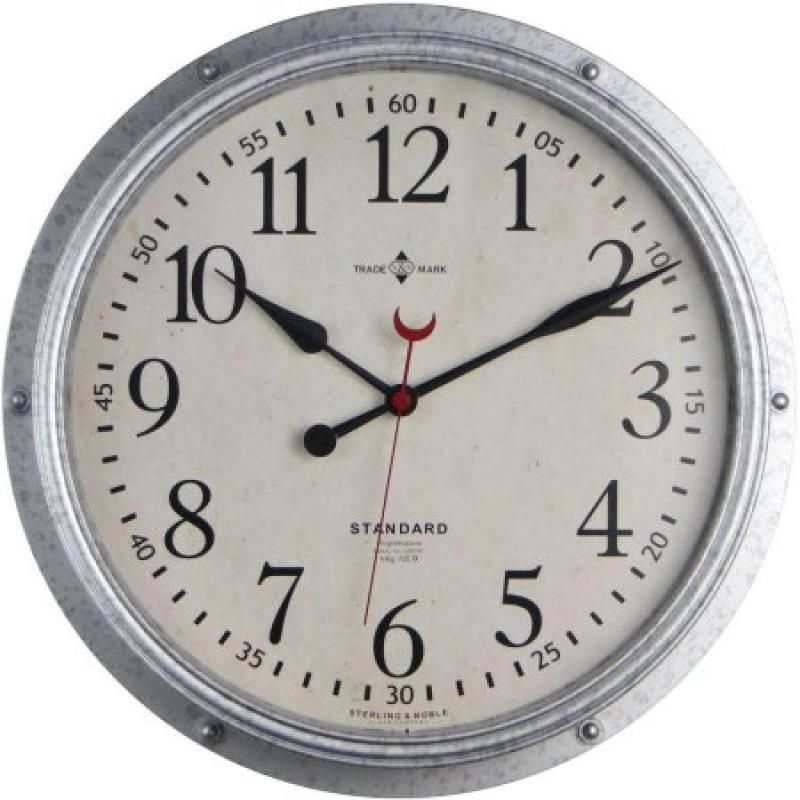 Better Homes and Gardens Galvanized Wall Clock
