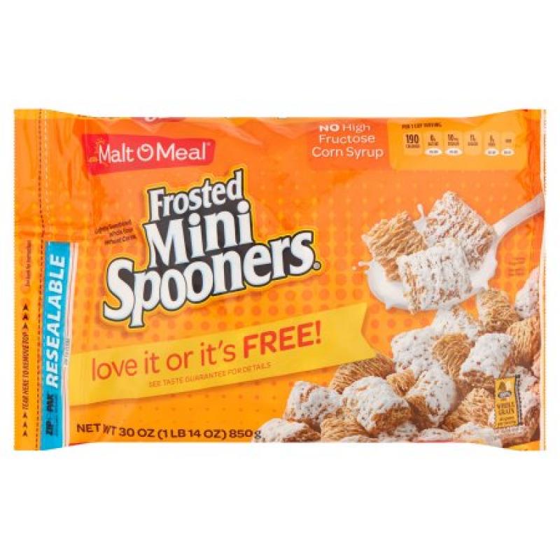 Malt O Meal Frosted Mini Spooners Cereal, 30 oz