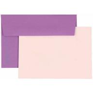 JAM Paper Recycled Personal Stationery Sets with Matching 4bar/A1 Envelopes, Violet, 25-Pack