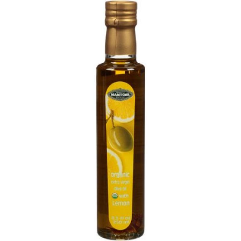 Mantova Organic Extra Virgin Olive Oil with Lemon, 8.5 fl oz, (Pack of 6)