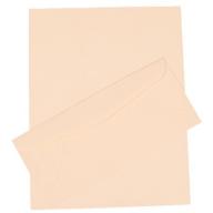 JAM Paper Business Stationery Set, #10 Envelopes, 4 1/8 x 9 1/2, Strathmore Natural White Laid, 100/pack