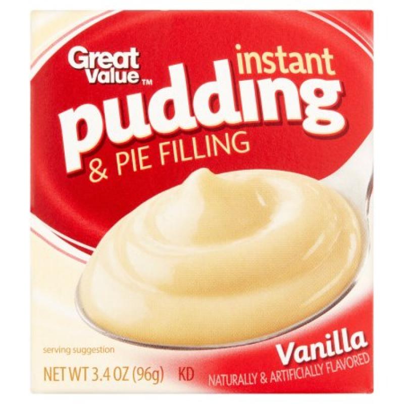 Great Value Vanilla Instant Pudding & Pie Filling, 3.4 oz